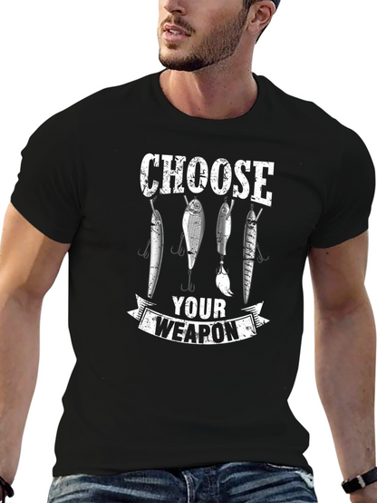 Choose Your Weapon Fishing Lures Graphic T-Shirt
