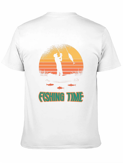 Fishing Time T-Shirt - Black Graphic Tee