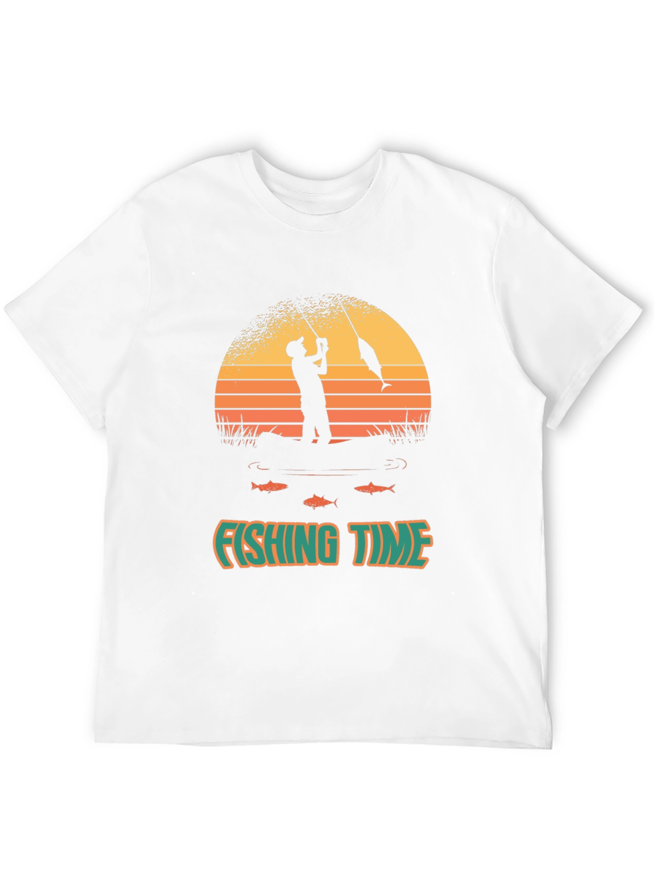 Fishing Time T-Shirt - Black Graphic Tee
