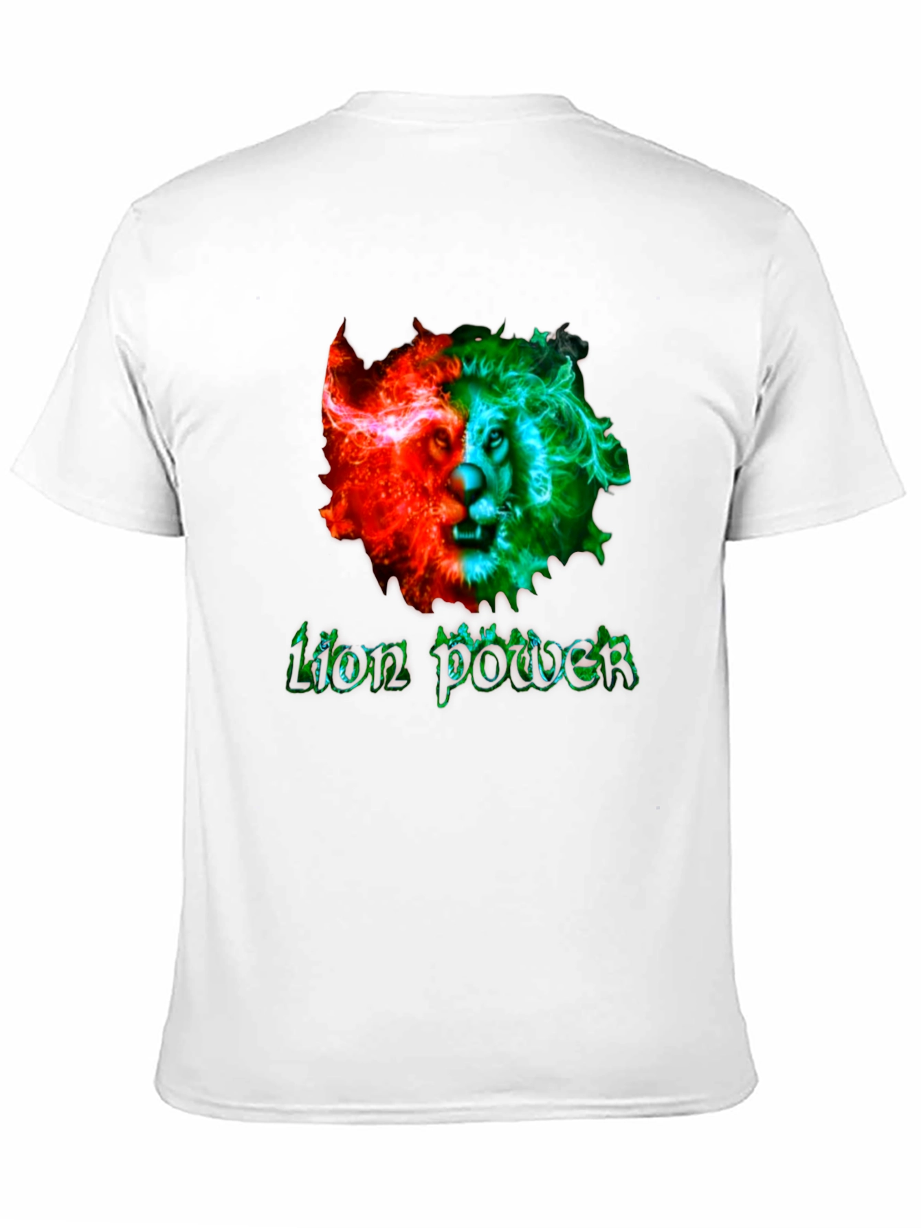 Lion Power Graphic Print Mens Black T-Shirt