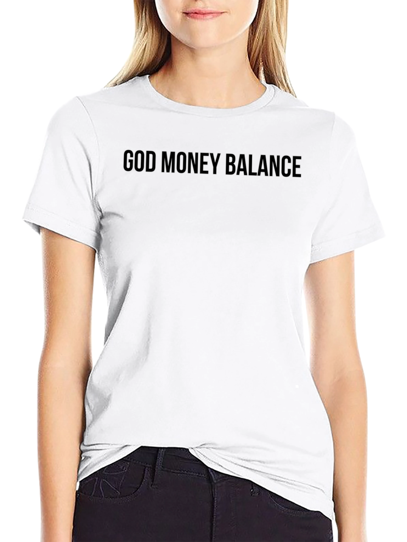 God Money Balance Black Graphic Tee
