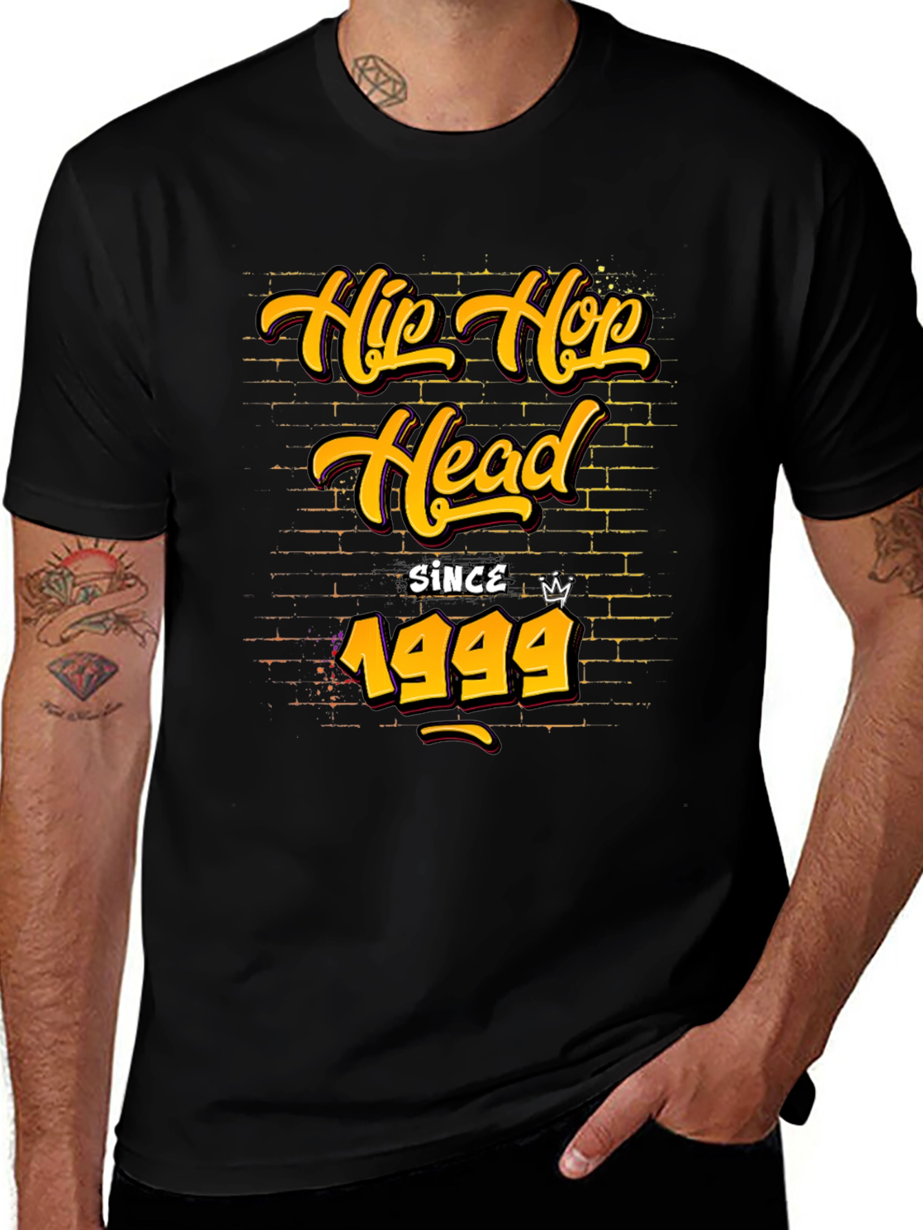 Hip Hop Head Since 1999 Black T-Shirt