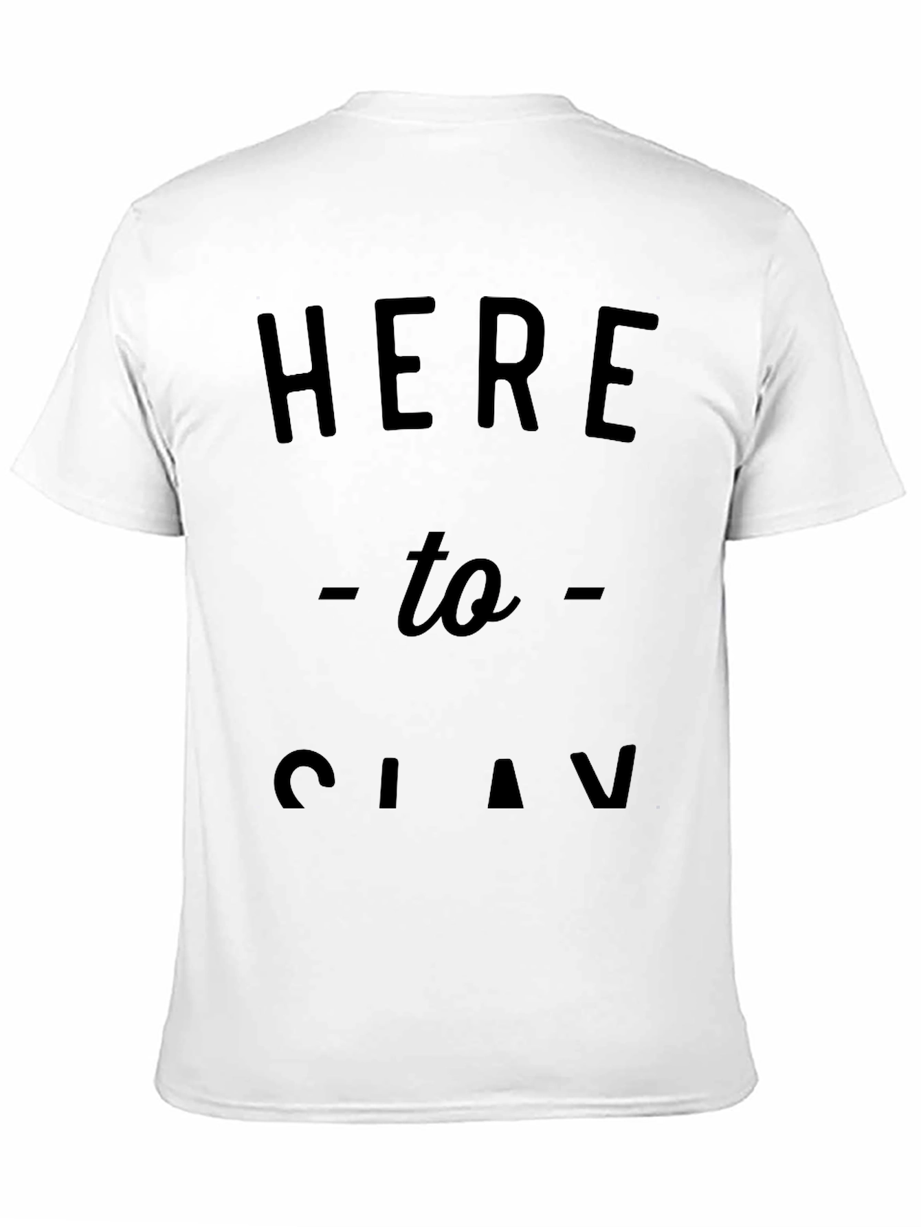 Here to Slav Mens Black Graphic T-Shirt