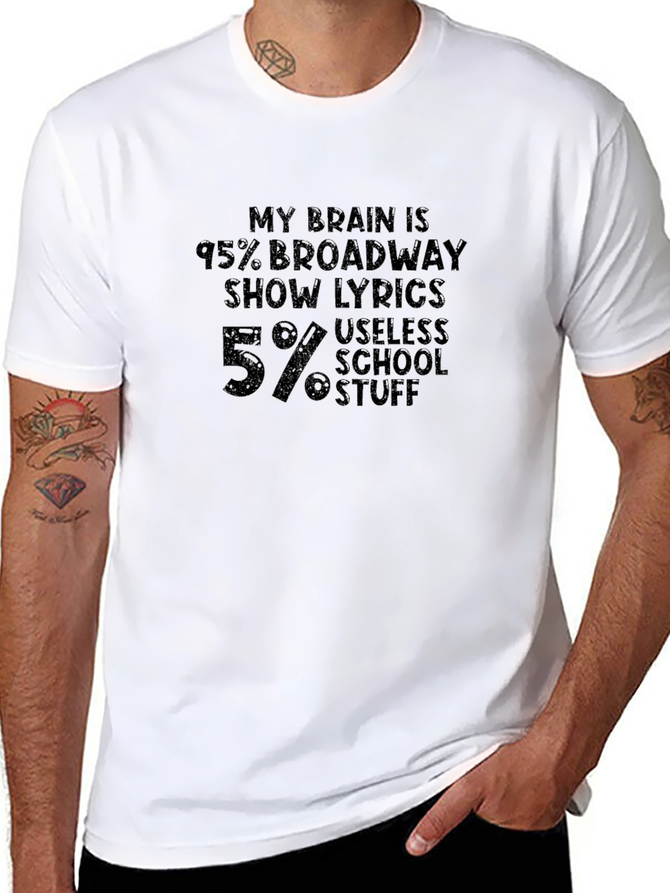 Broadway Lover Tee - 95% Lyrics 5% School
