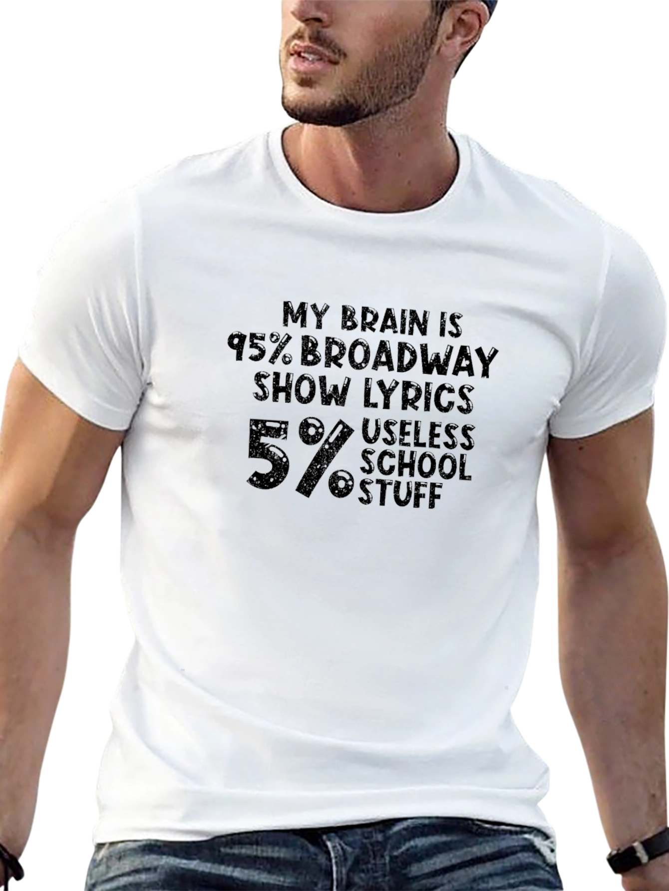 Broadway Lover Tee - 95% Lyrics 5% School