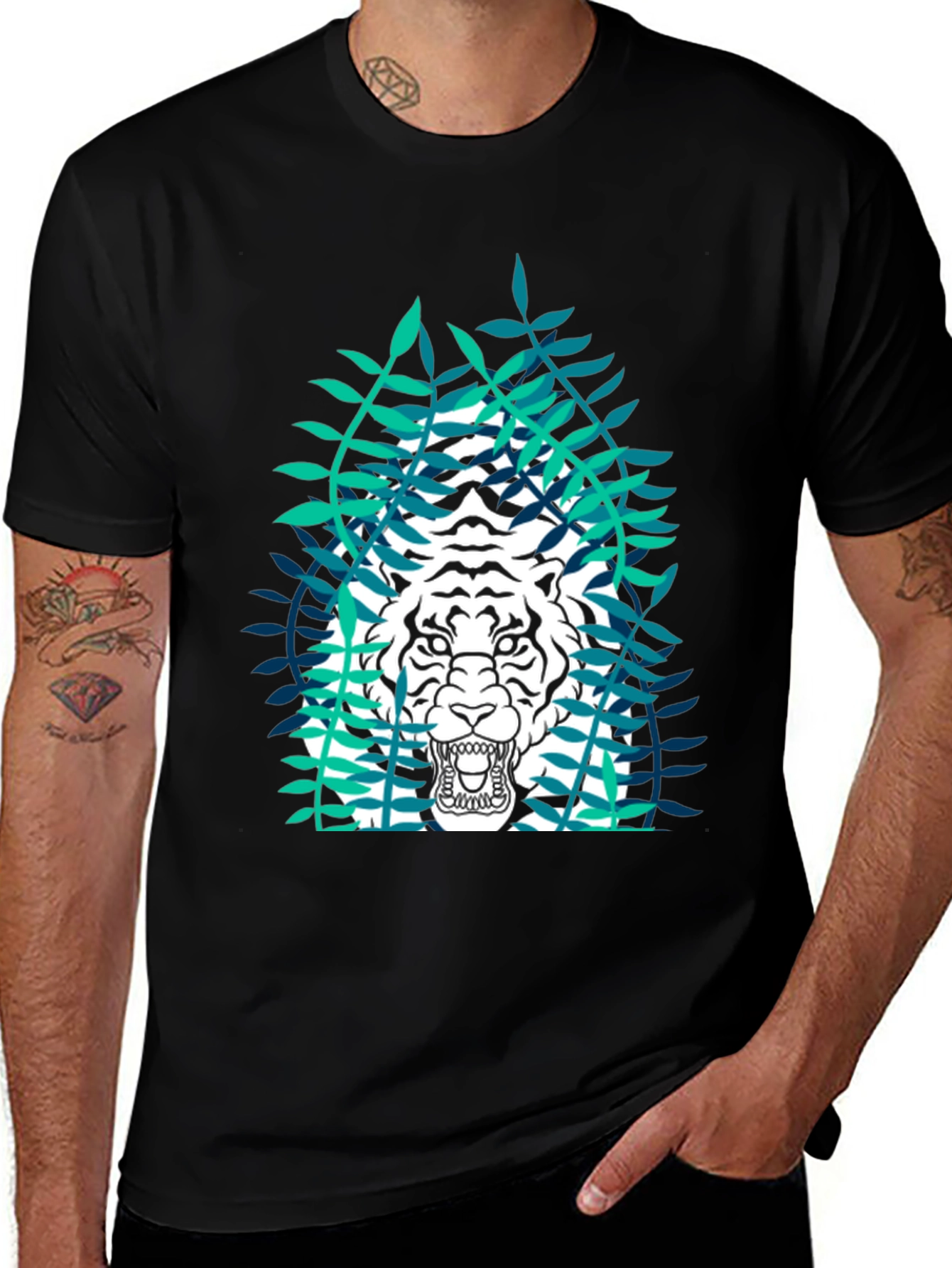 Tiger Graphic Black T-Shirt