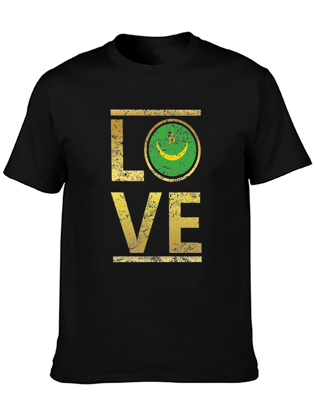 Mauritania Flag Love Graphic T-Shirt