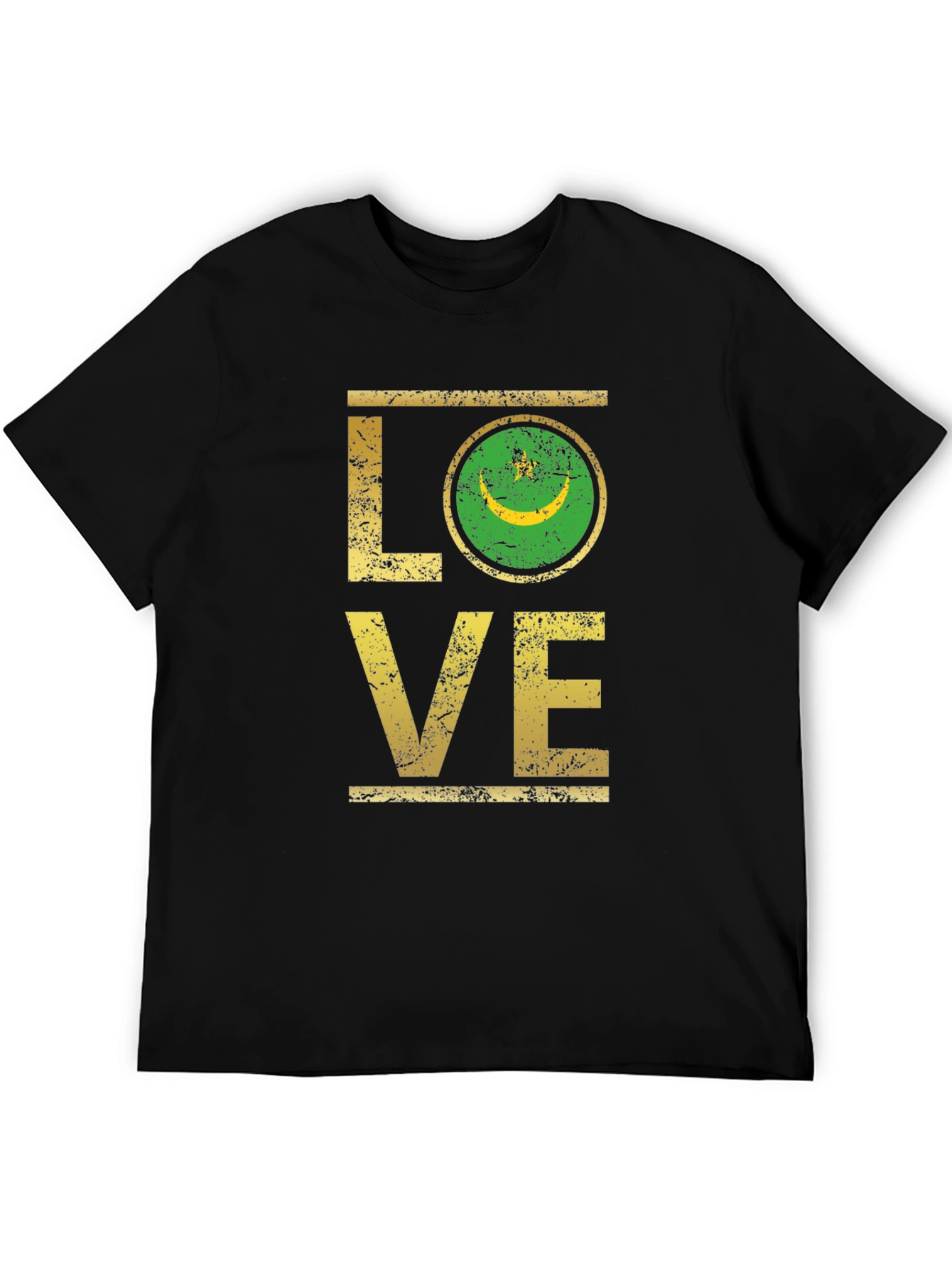 Mauritania Flag Love Graphic T-Shirt