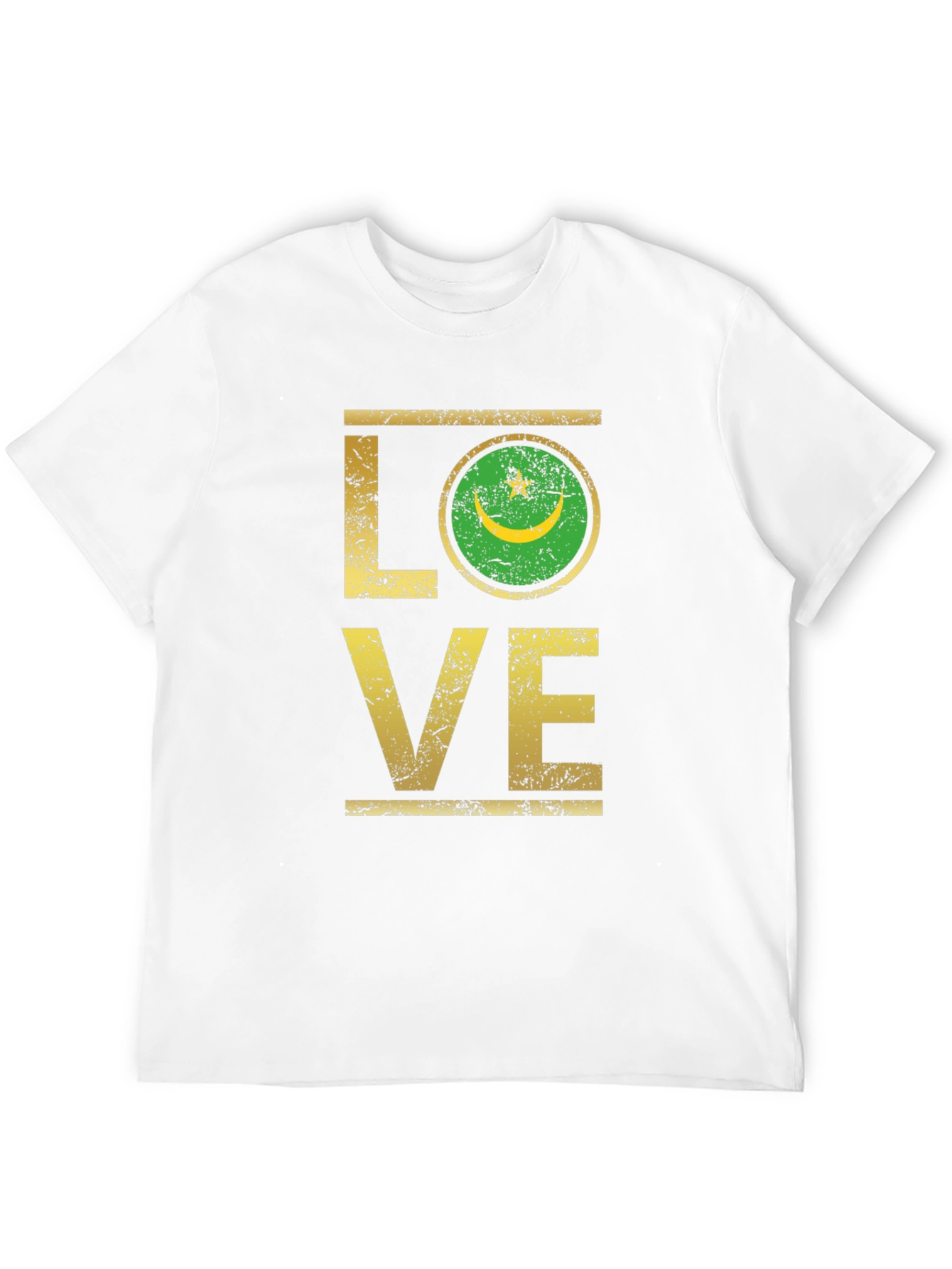 Mauritania Flag Love Graphic T-Shirt