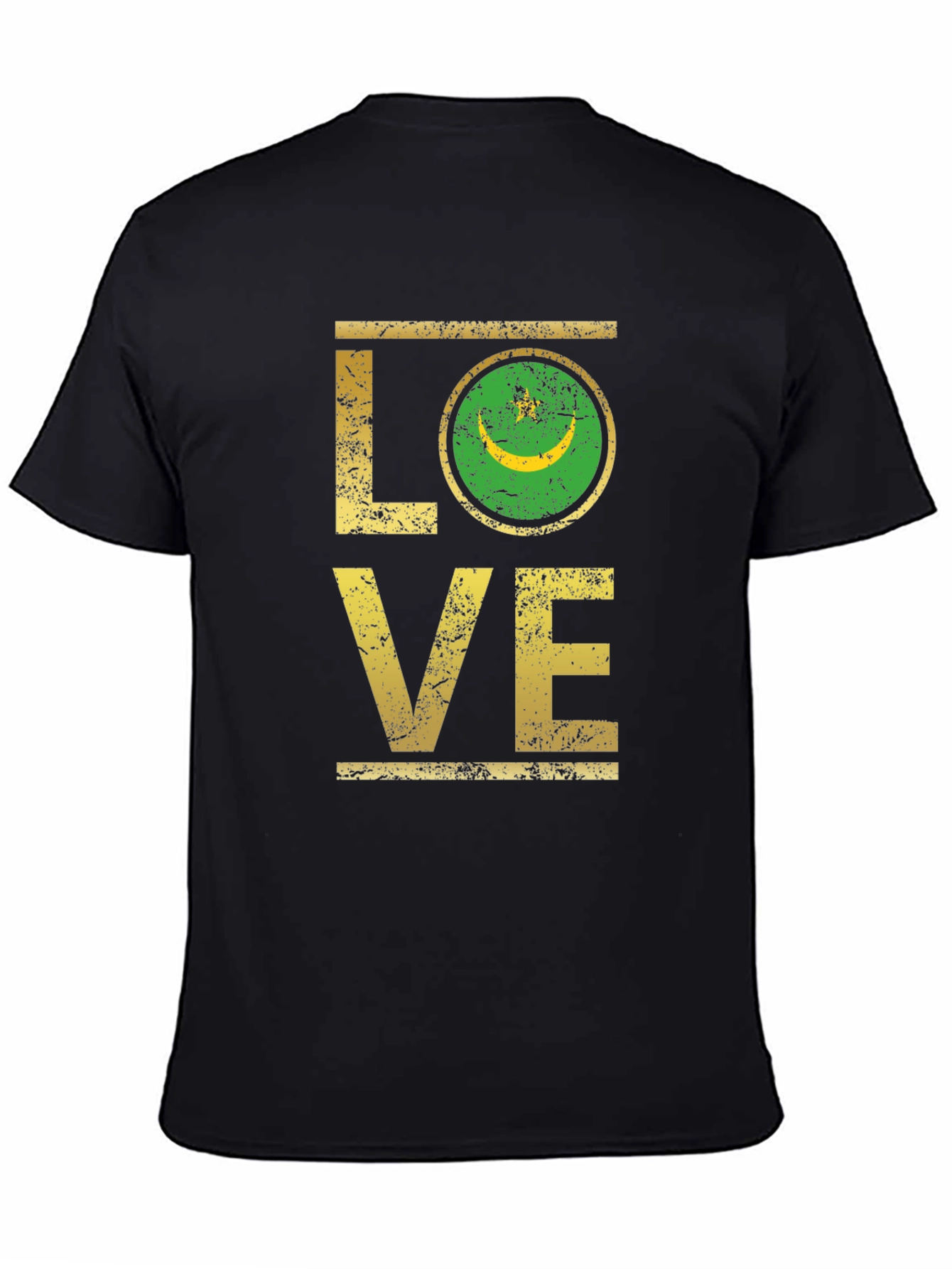 Mauritania Flag Love Graphic T-Shirt