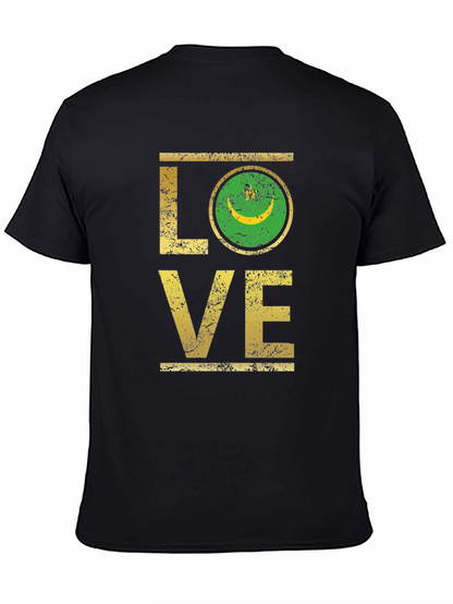 Mauritania Flag Love Graphic T-Shirt