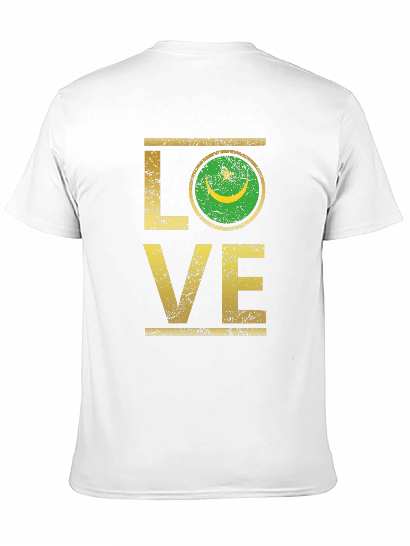 Mauritania Flag Love Graphic T-Shirt