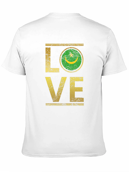 Mauritania Flag Love Graphic T-Shirt