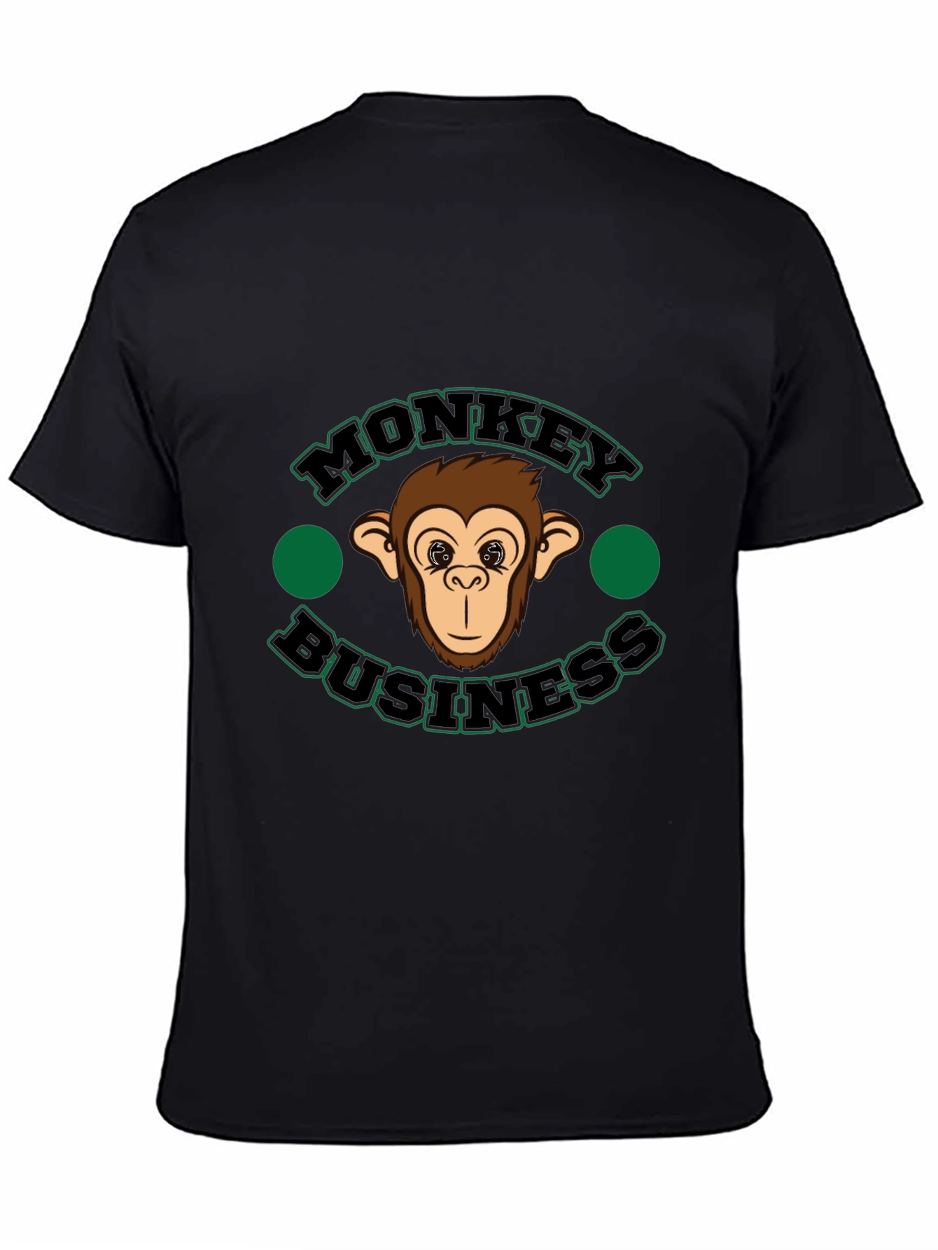 Monkey Business Graphic T-Shirt - Black Cotton Tee