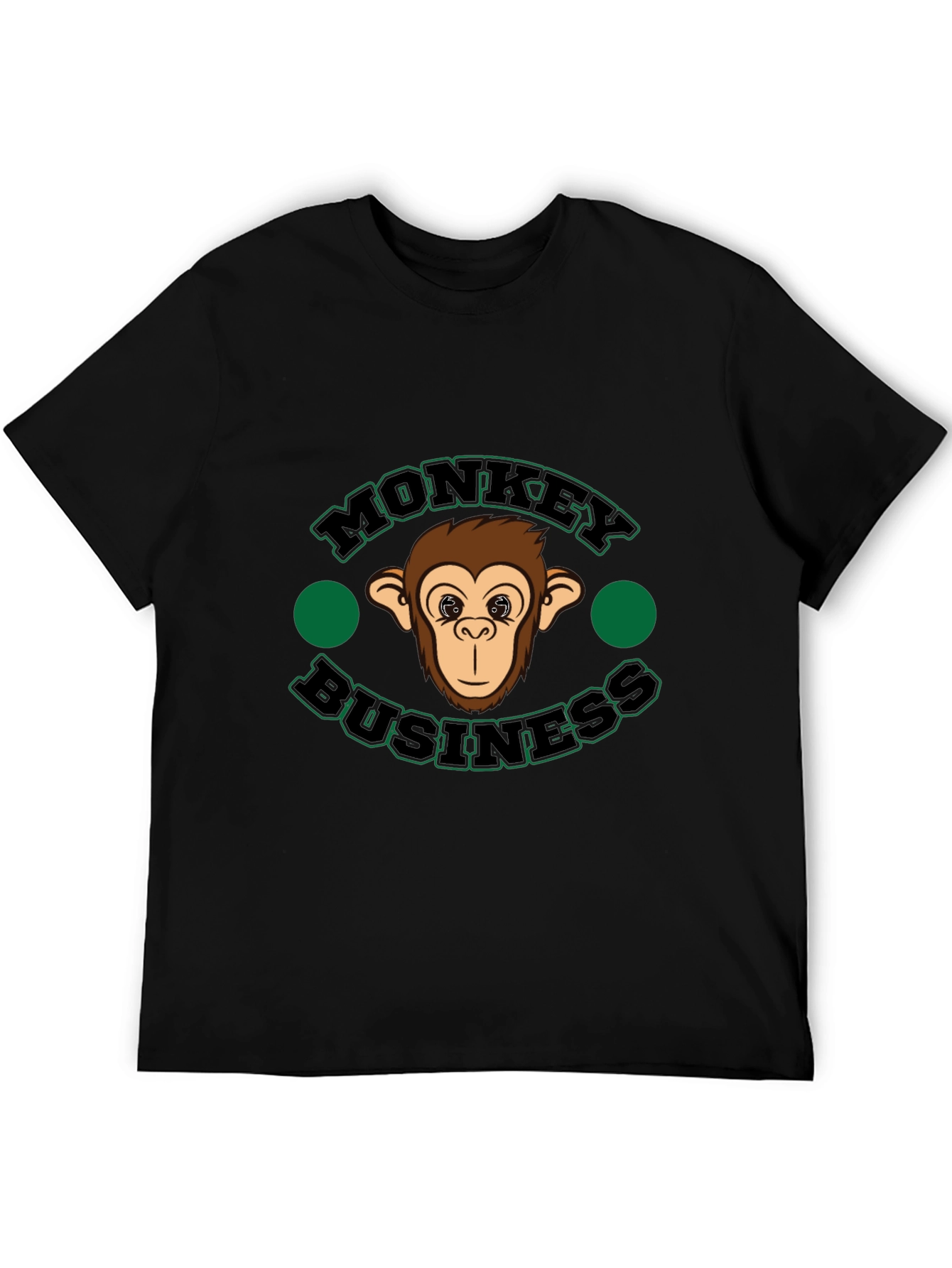 Monkey Business Graphic T-Shirt - Black Cotton Tee