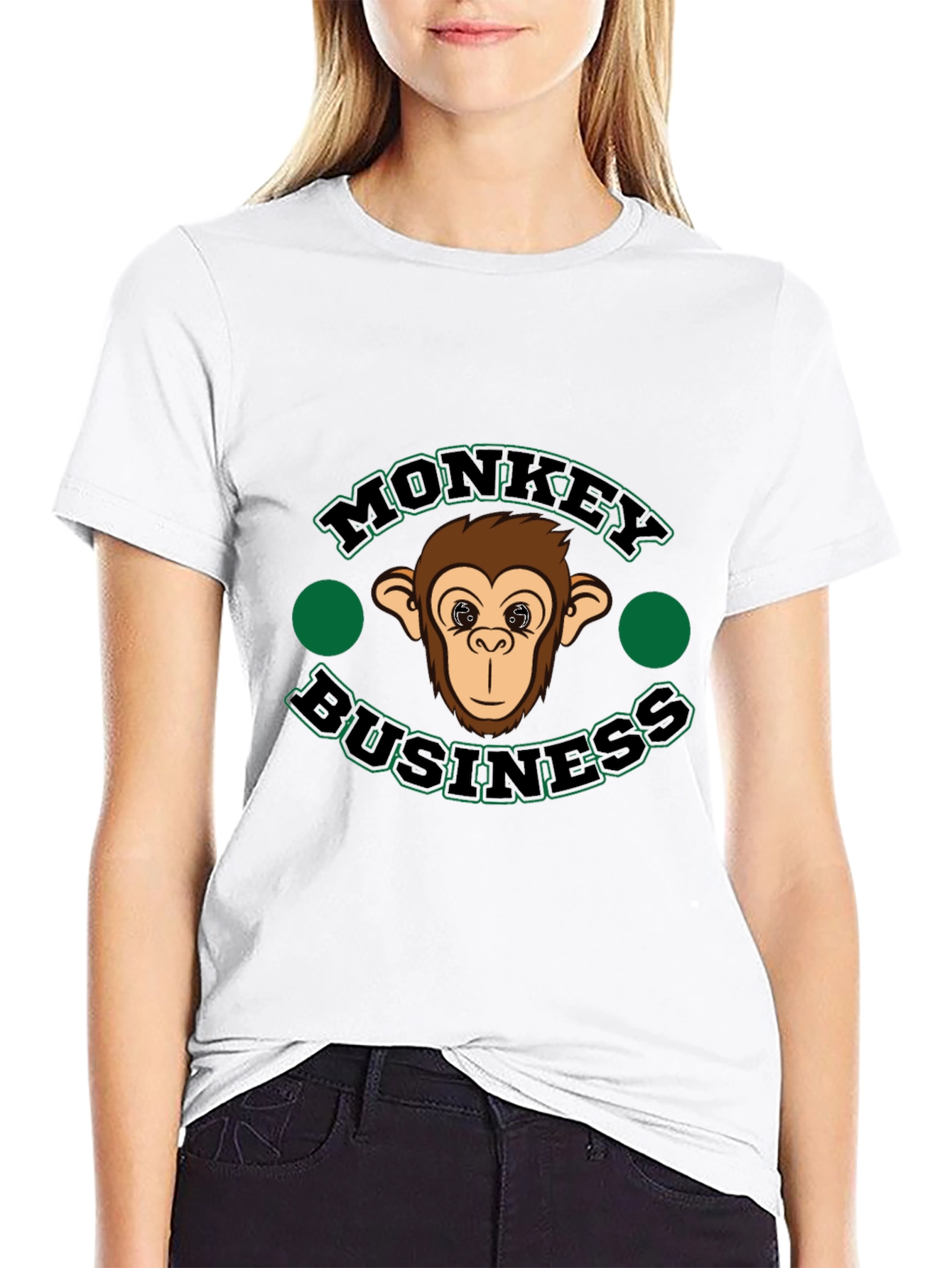 Monkey Business Graphic T-Shirt - Black Cotton Tee
