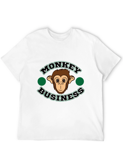 Monkey Business Graphic T-Shirt - Black Cotton Tee