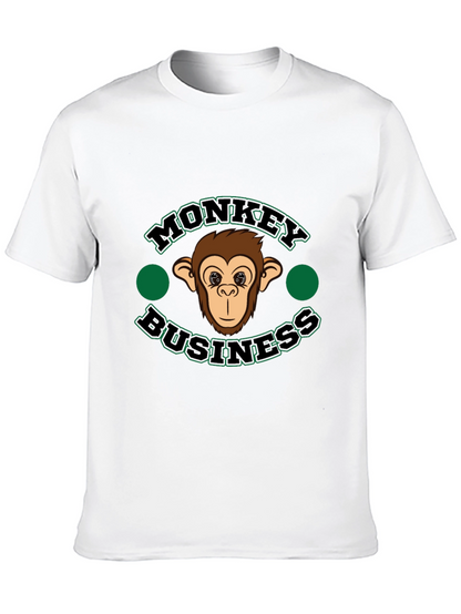 Monkey Business Graphic T-Shirt - Black Cotton Tee