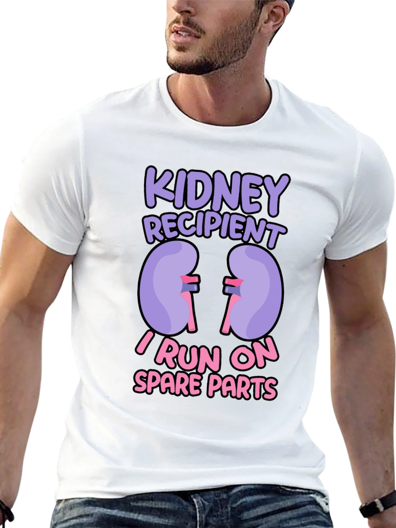 Kidney Recipient T-Shirt - I Run On Spare Parts!