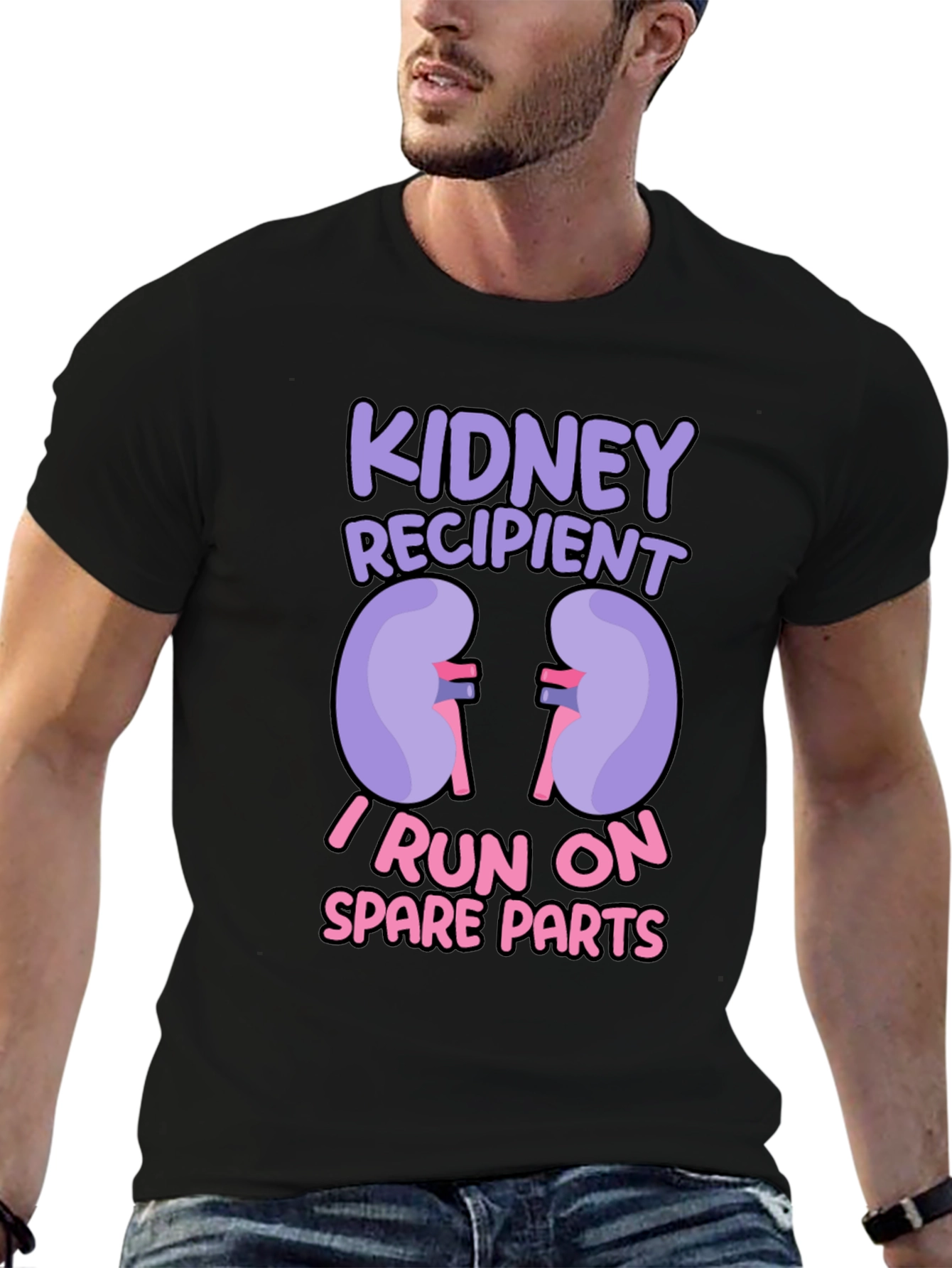 Kidney Recipient T-Shirt - I Run On Spare Parts!