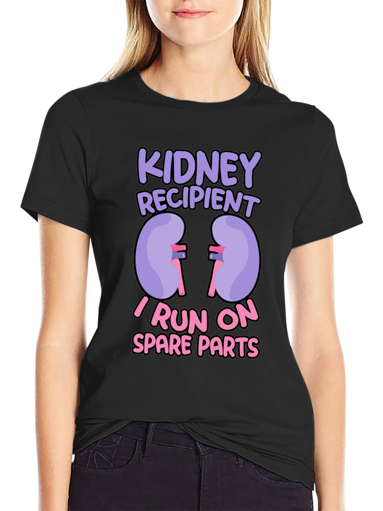 Kidney Recipient T-Shirt - I Run On Spare Parts!