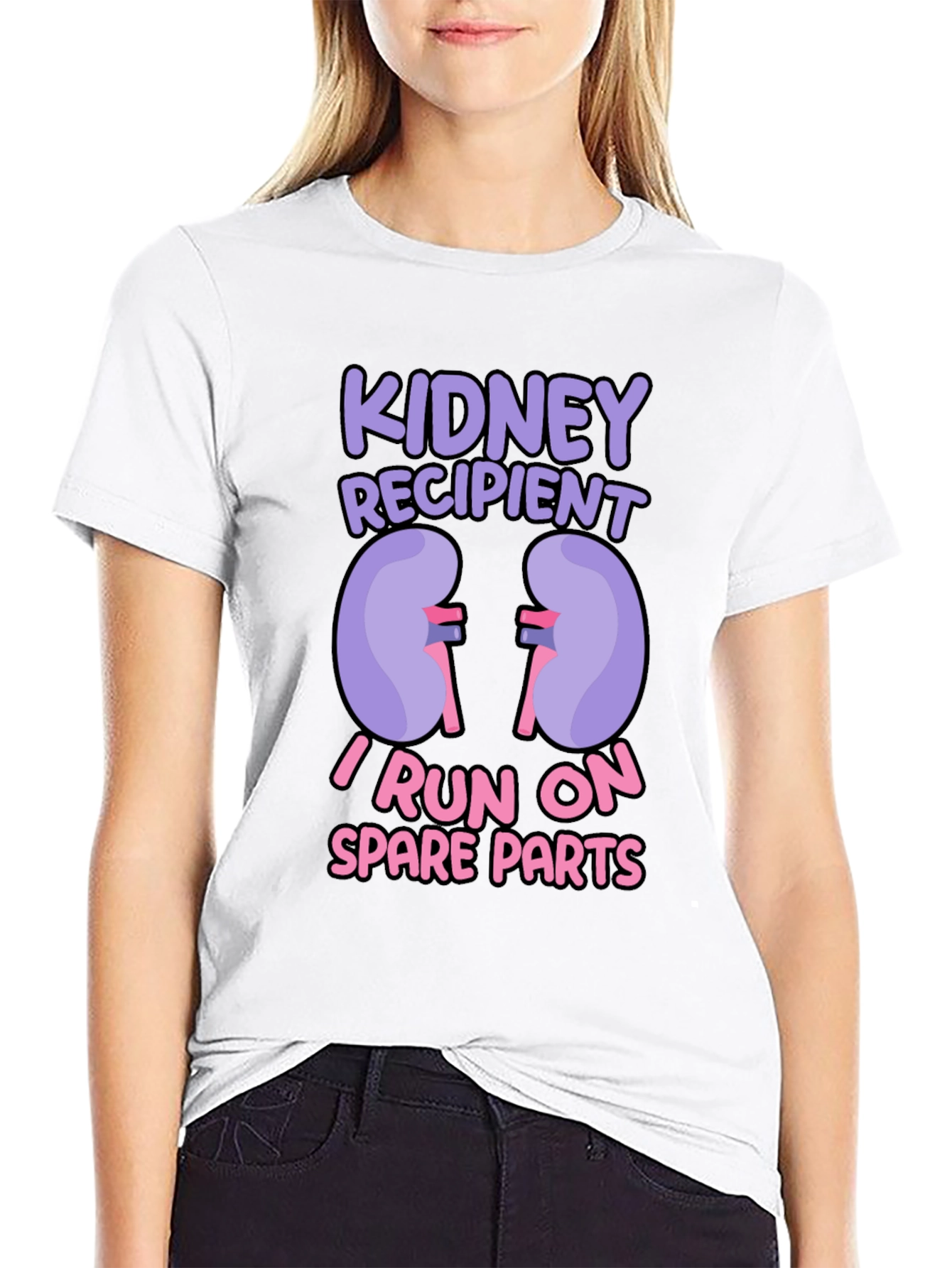 Kidney Recipient T-Shirt - I Run On Spare Parts!