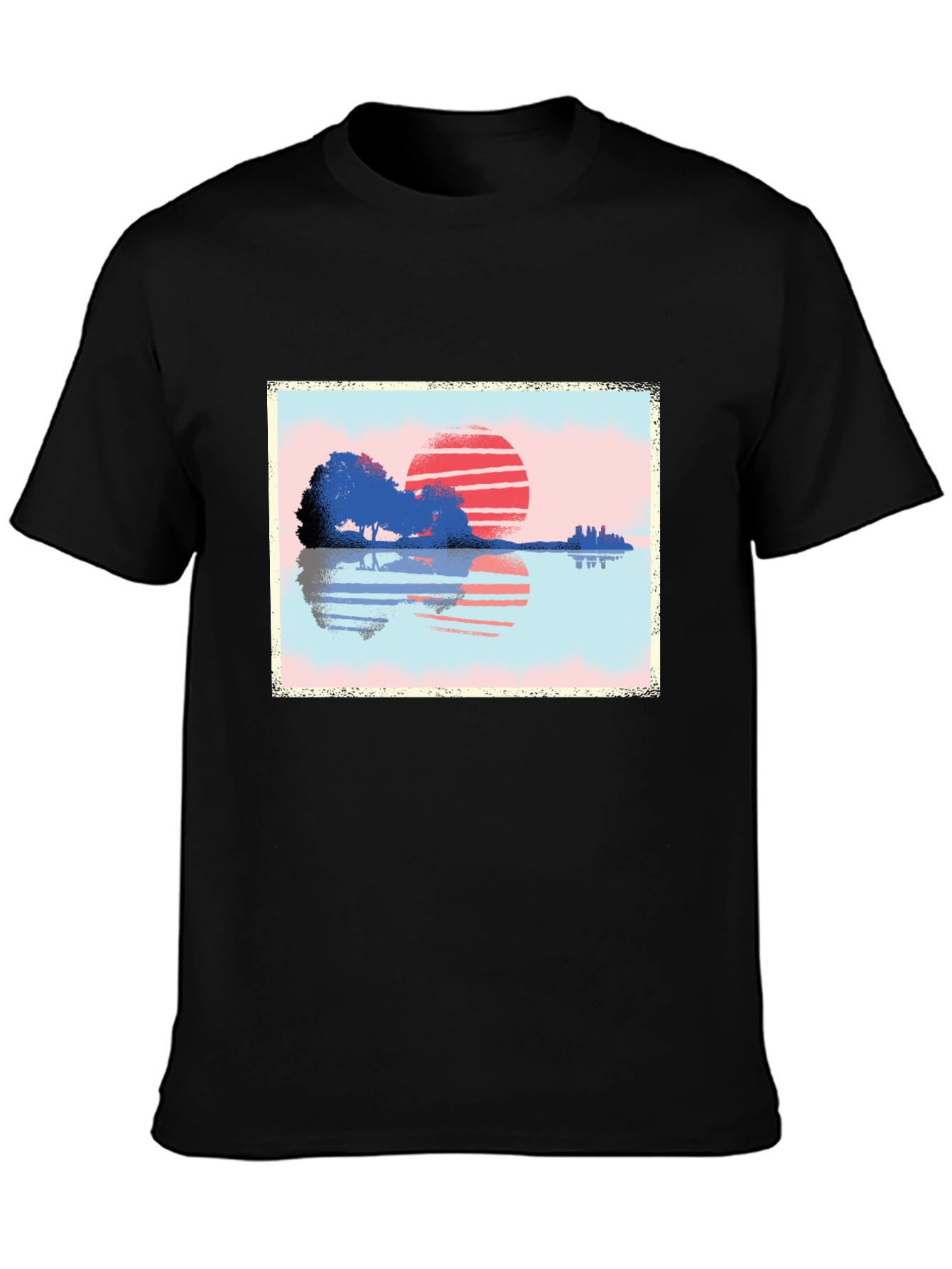Sunset Reflection Graphic T-Shirt - Nature Inspired Art