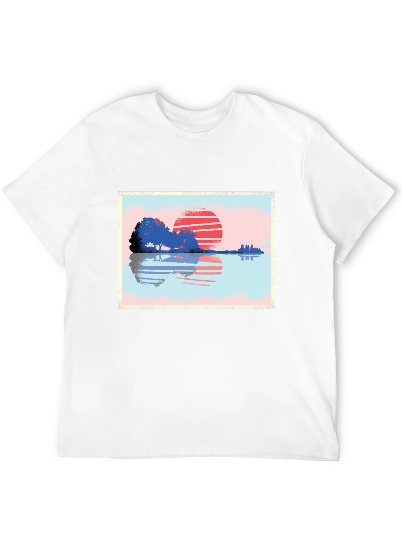Sunset Reflection Graphic T-Shirt - Nature Inspired Art