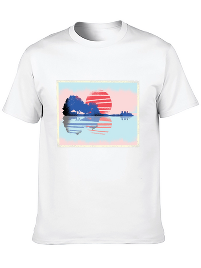 Sunset Reflection Graphic T-Shirt - Nature Inspired Art