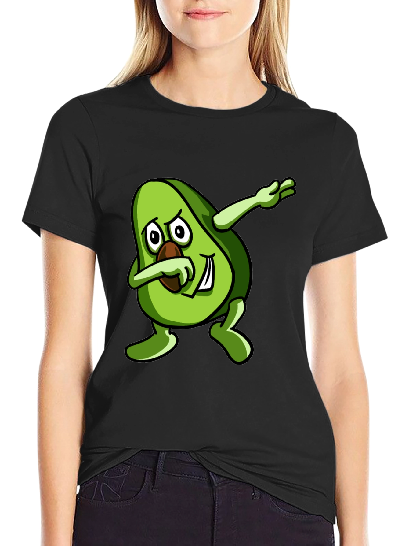 Dabbing Avocado Black T-Shirt - Trendy Graphic Tee