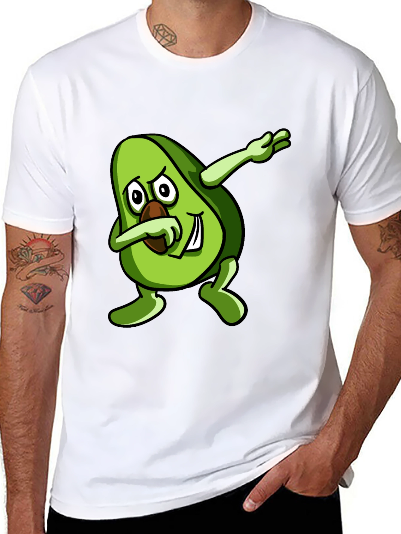 Dabbing Avocado Black T-Shirt - Trendy Graphic Tee