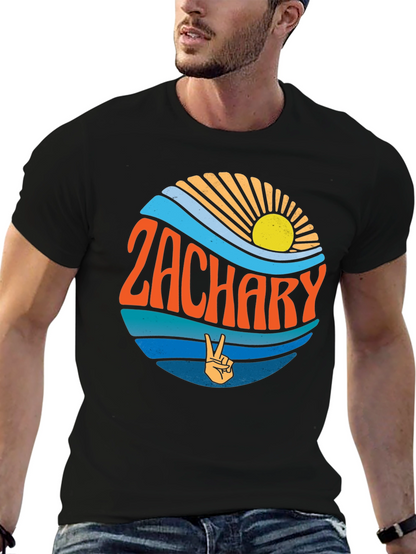 Retro Zachary T-Shirt - Personalized Name Tee