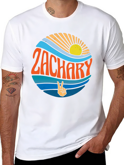Retro Zachary T-Shirt - Personalized Name Tee