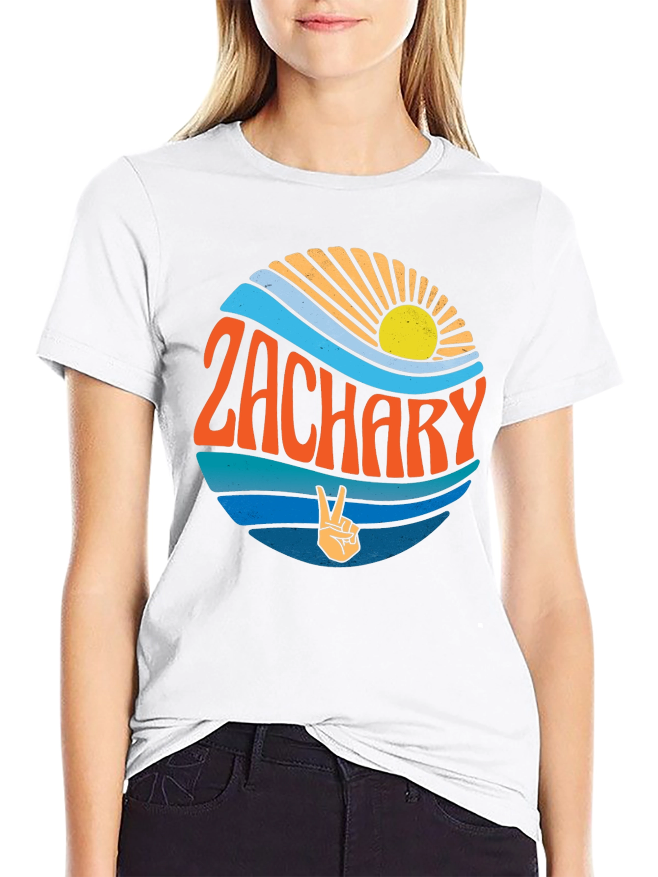 Retro Zachary T-Shirt - Personalized Name Tee