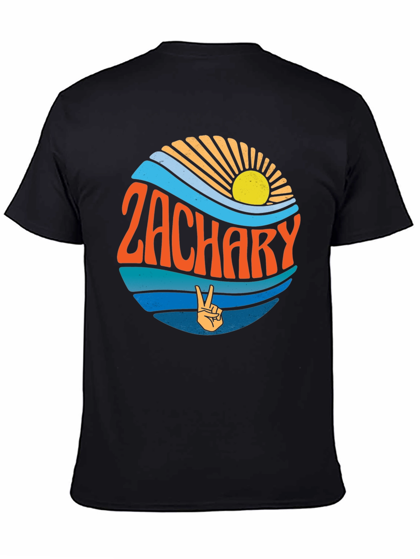 Retro Zachary T-Shirt - Personalized Name Tee