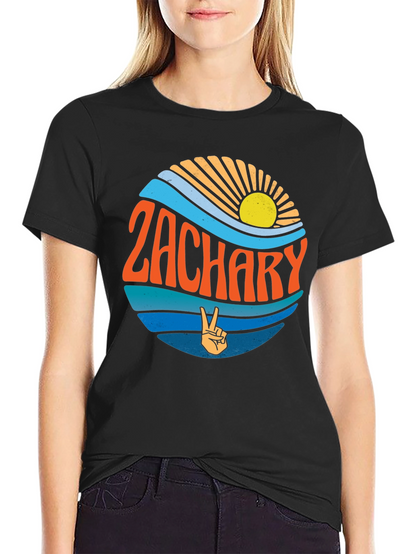 Retro Zachary T-Shirt - Personalized Name Tee