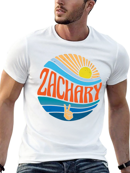 Retro Zachary T-Shirt - Personalized Name Tee