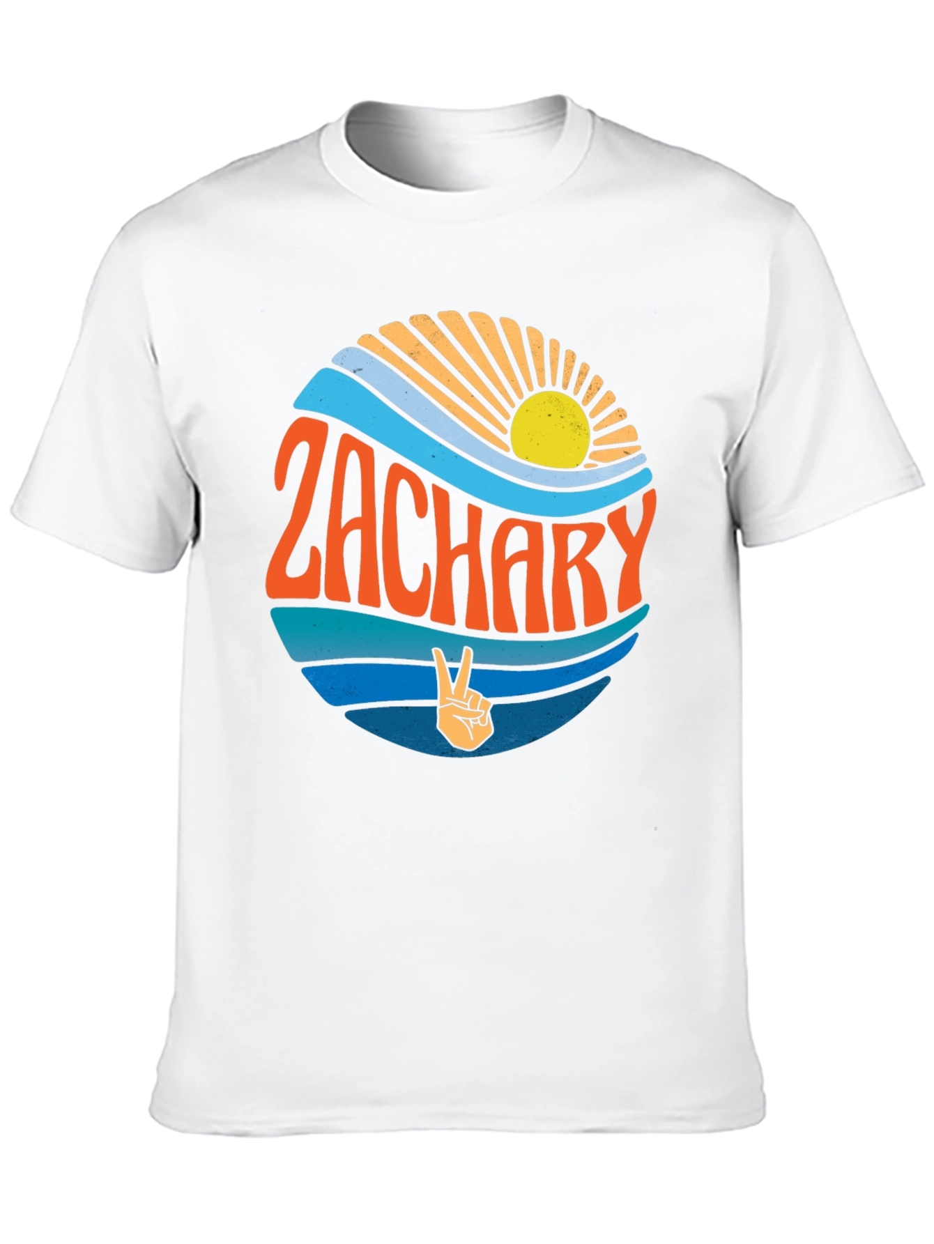 Retro Zachary T-Shirt - Personalized Name Tee