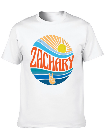 Retro Zachary T-Shirt - Personalized Name Tee
