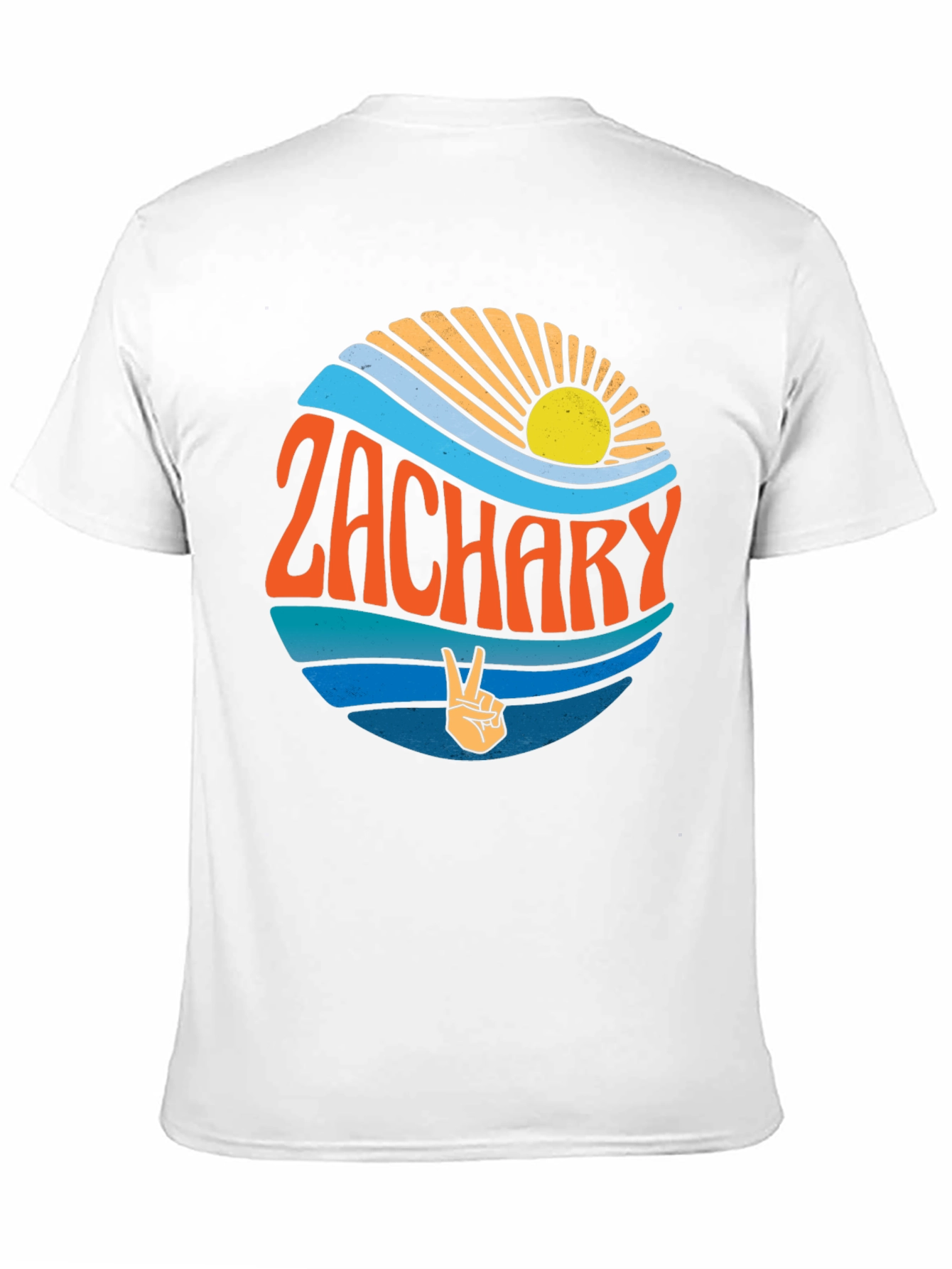Retro Zachary T-Shirt - Personalized Name Tee