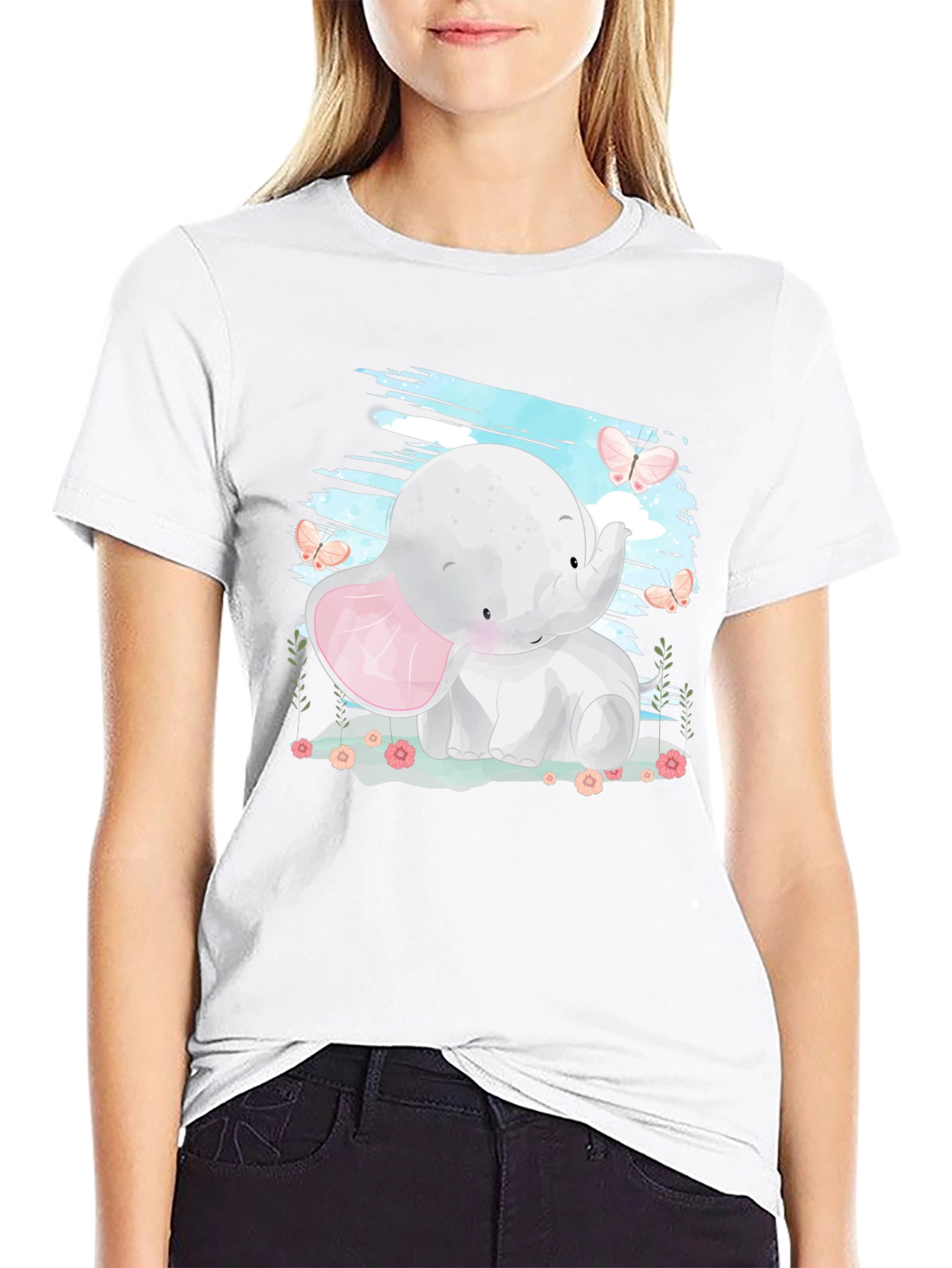 Cute Elephant Graphic Tee