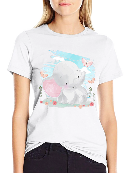 Cute Elephant Graphic Tee
