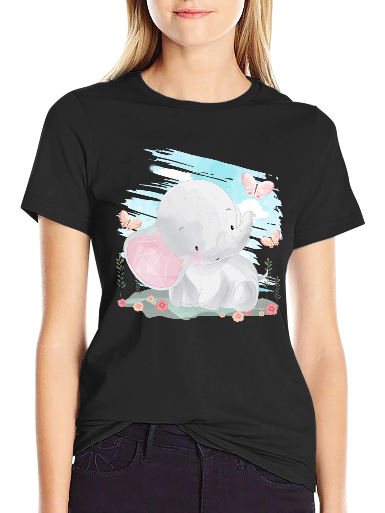 Cute Elephant Graphic Tee