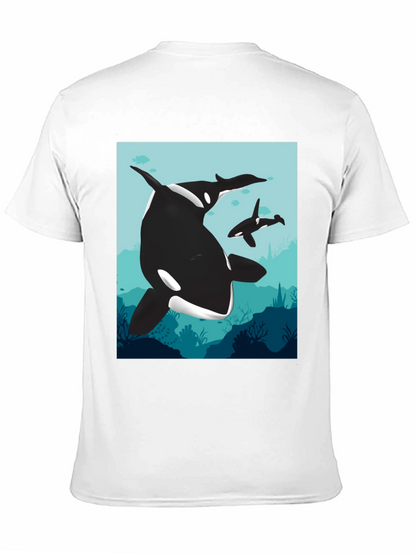 Orca Whale Graphic Tee - Black