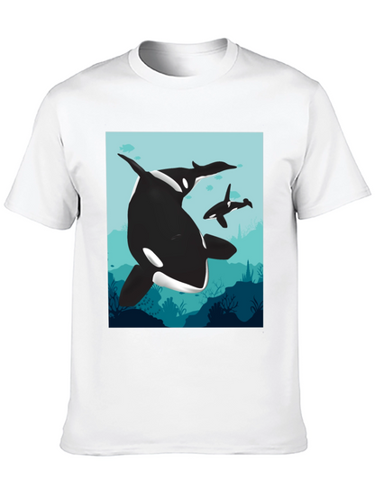 Orca Whale Graphic Tee - Black