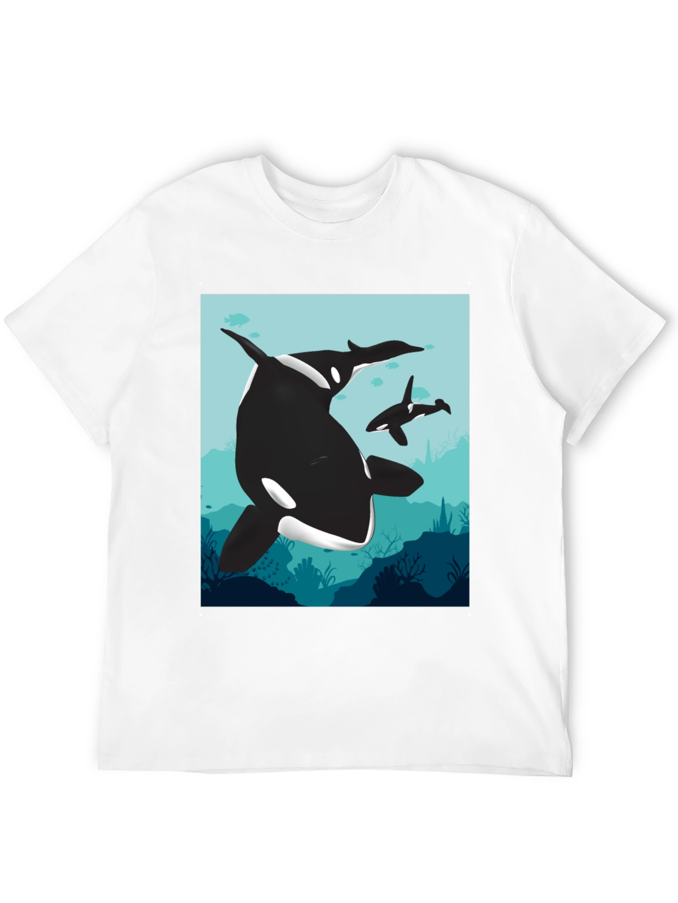 Orca Whale Graphic Tee - Black