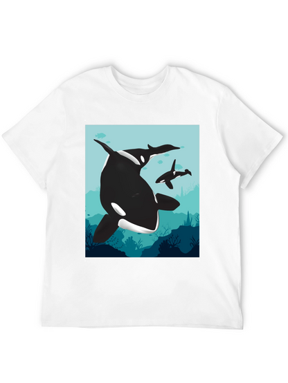 Orca Whale Graphic Tee - Black