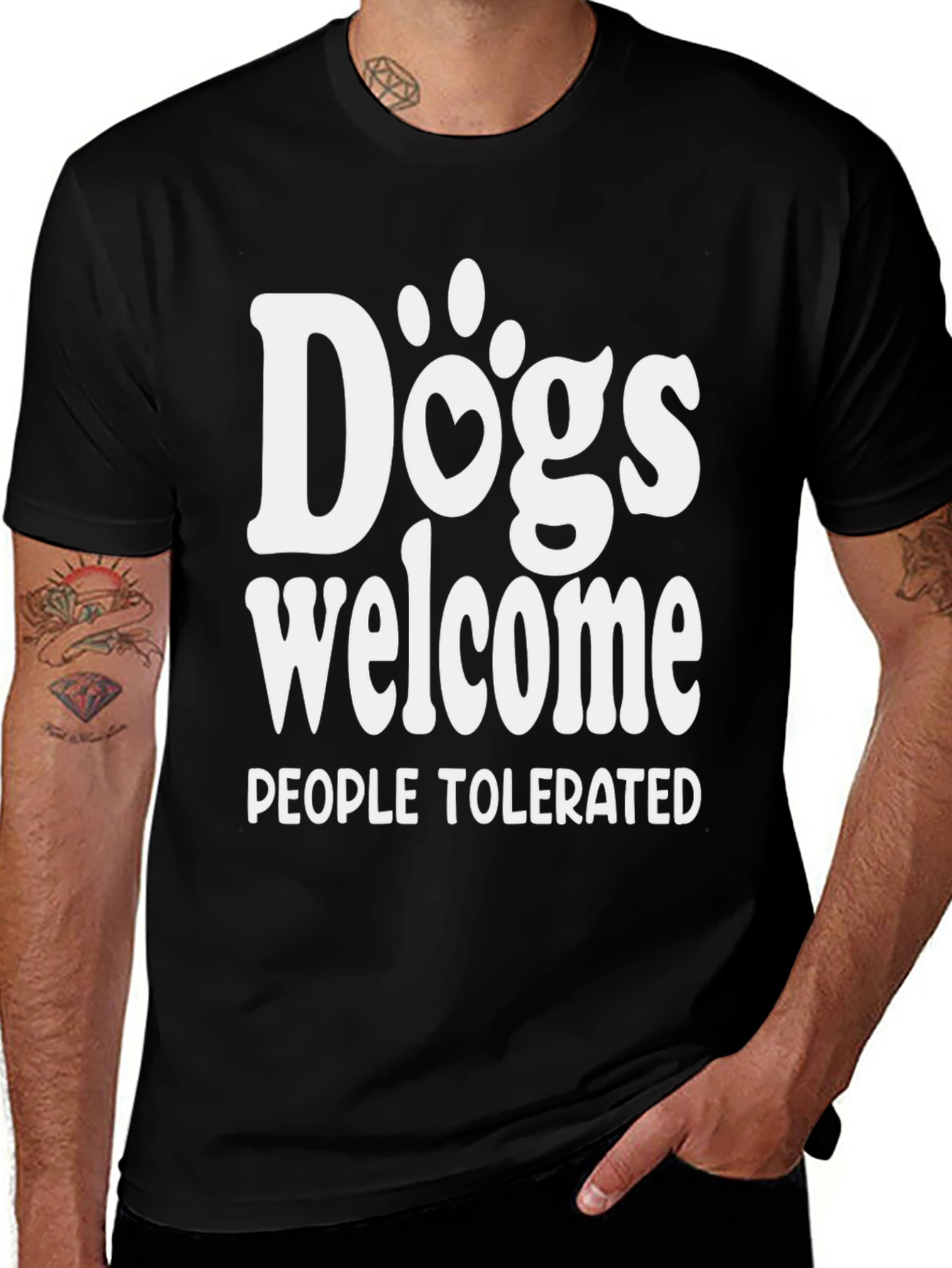 Dogs Welcome People Tolerated Graphic Tee