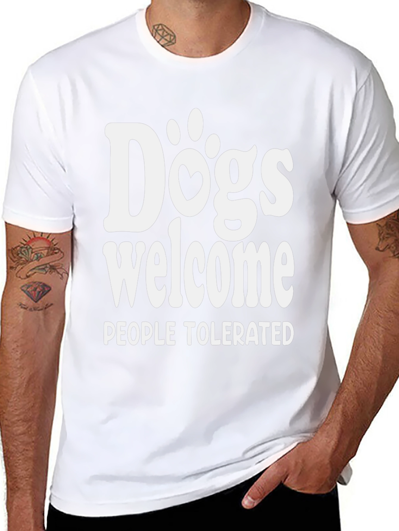 Dogs Welcome People Tolerated Graphic Tee