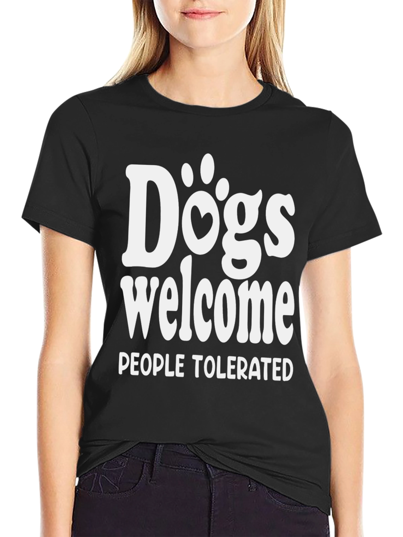 Dogs Welcome People Tolerated Graphic Tee